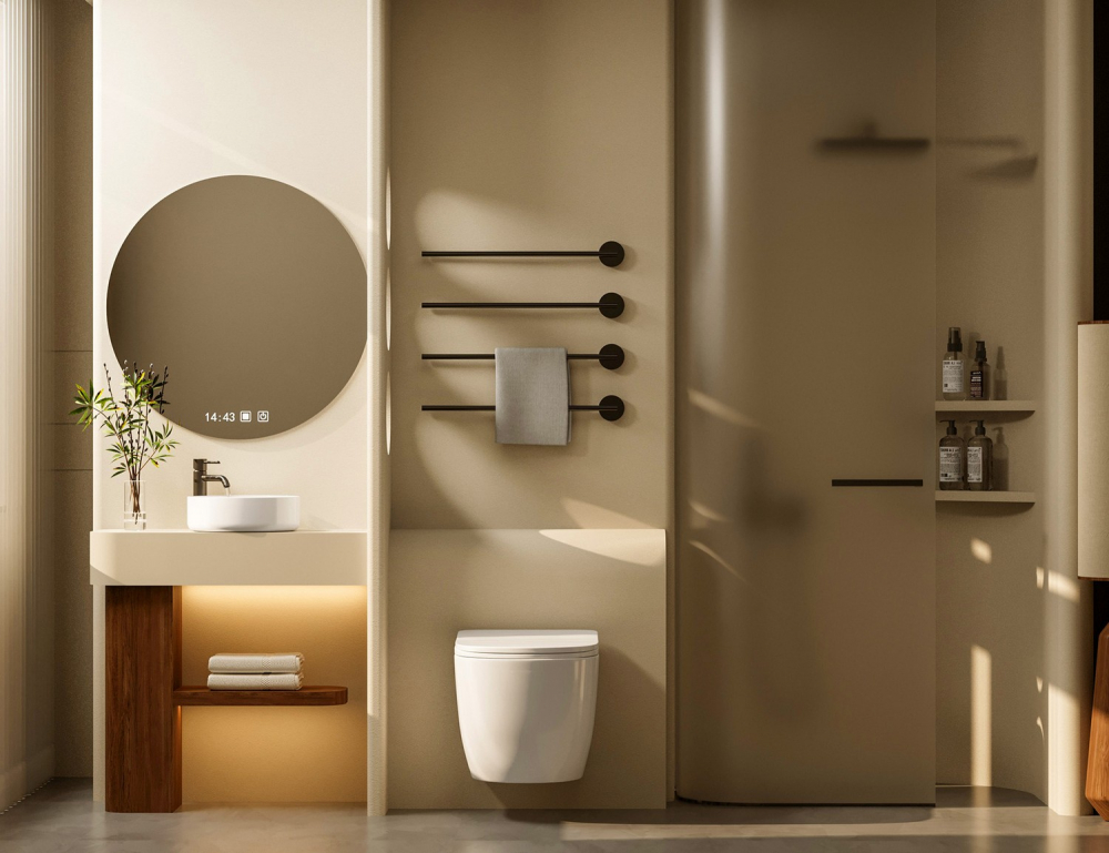 Комплект подвесной унитаз ABBER Bequem AC1100T белый с инсталляцией AC0105 и кнопкой AC0120 хром