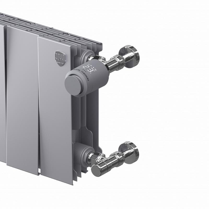 Набор термостатический для радиатора угловой Design Pro 15мм М30х1.5 хром Royal Thermo НС-1458116