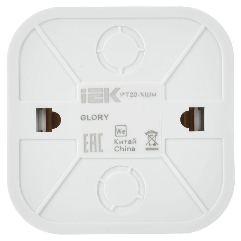 Розетка телефонная ОП RJ11 GLORY РТ20-ХШм шампань матов. IEK ETH10-K37M