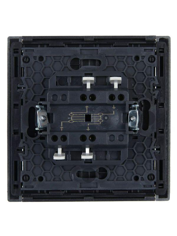 Выключатель перекрестный 1-кл. СП FORTE&PIANO 10А FP512 сталь IEK FP-V13-0-10-1-K46