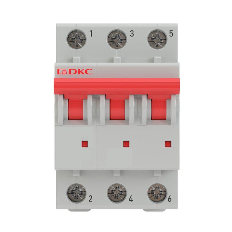 Выключатель автоматический модульный 3п C 2А 6кА MD63 YON MD63-3C2-6