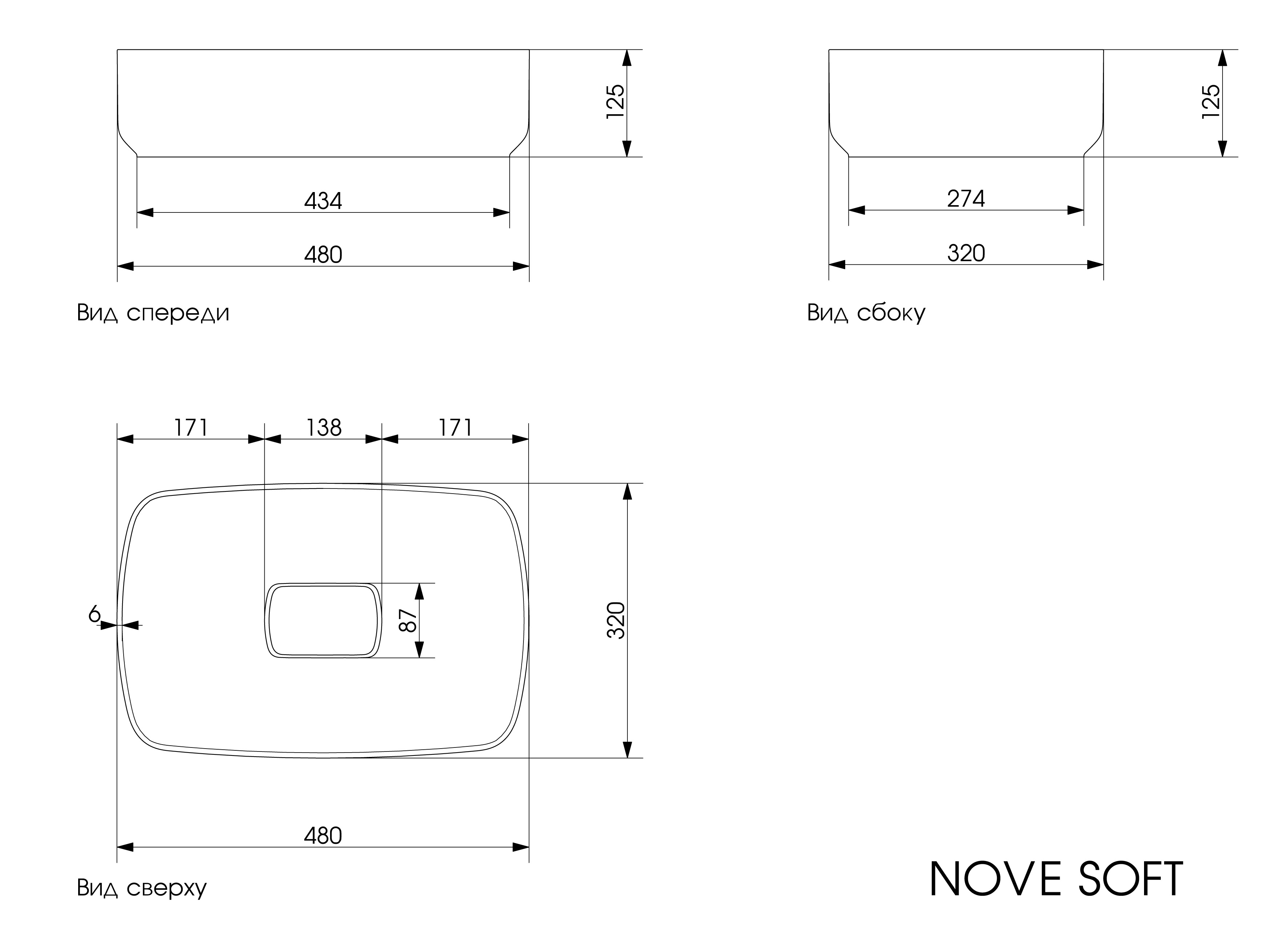 Раковина на столешницу PLUMBERIA SELECTION NOVE SOFT BO