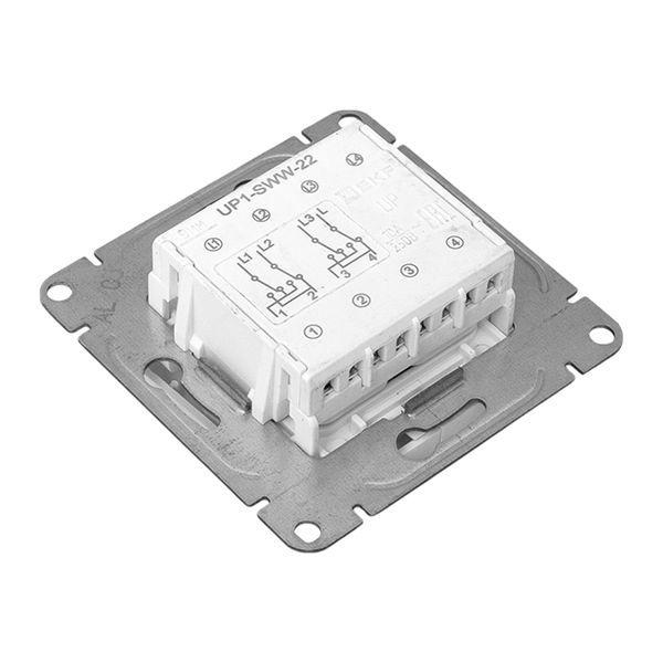 Выключатель перекрестный 2-кл. СП Эпика механизм бел. EKF UP1-SWW-22