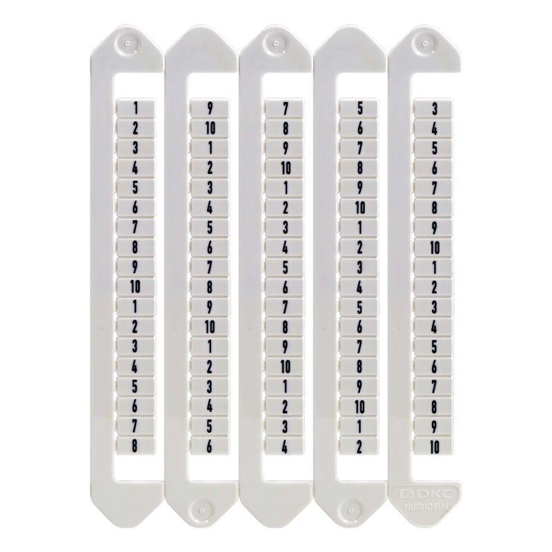 Маркировка для клемм ширина 5мм от 71 до 80 вертикалная ориентация DKC NUTB-5-71-80V