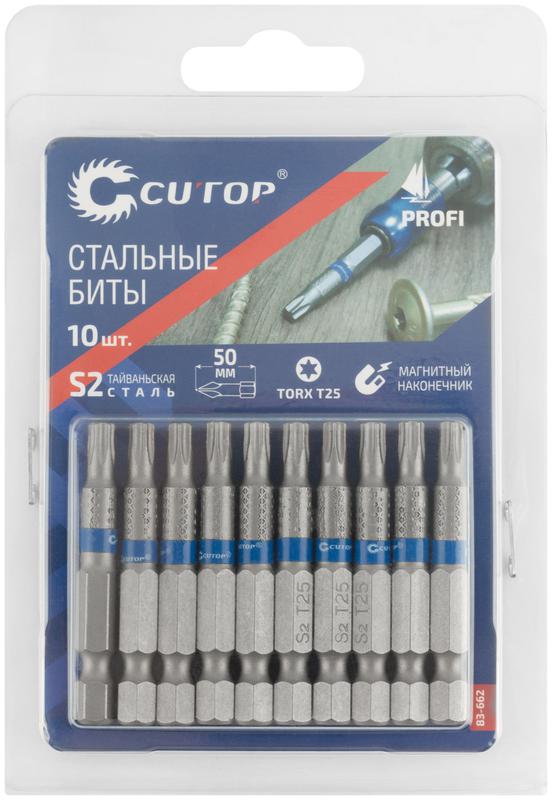 Бита стальная Profi TORX T25 50мм (уп.10шт) Cutop 83-662