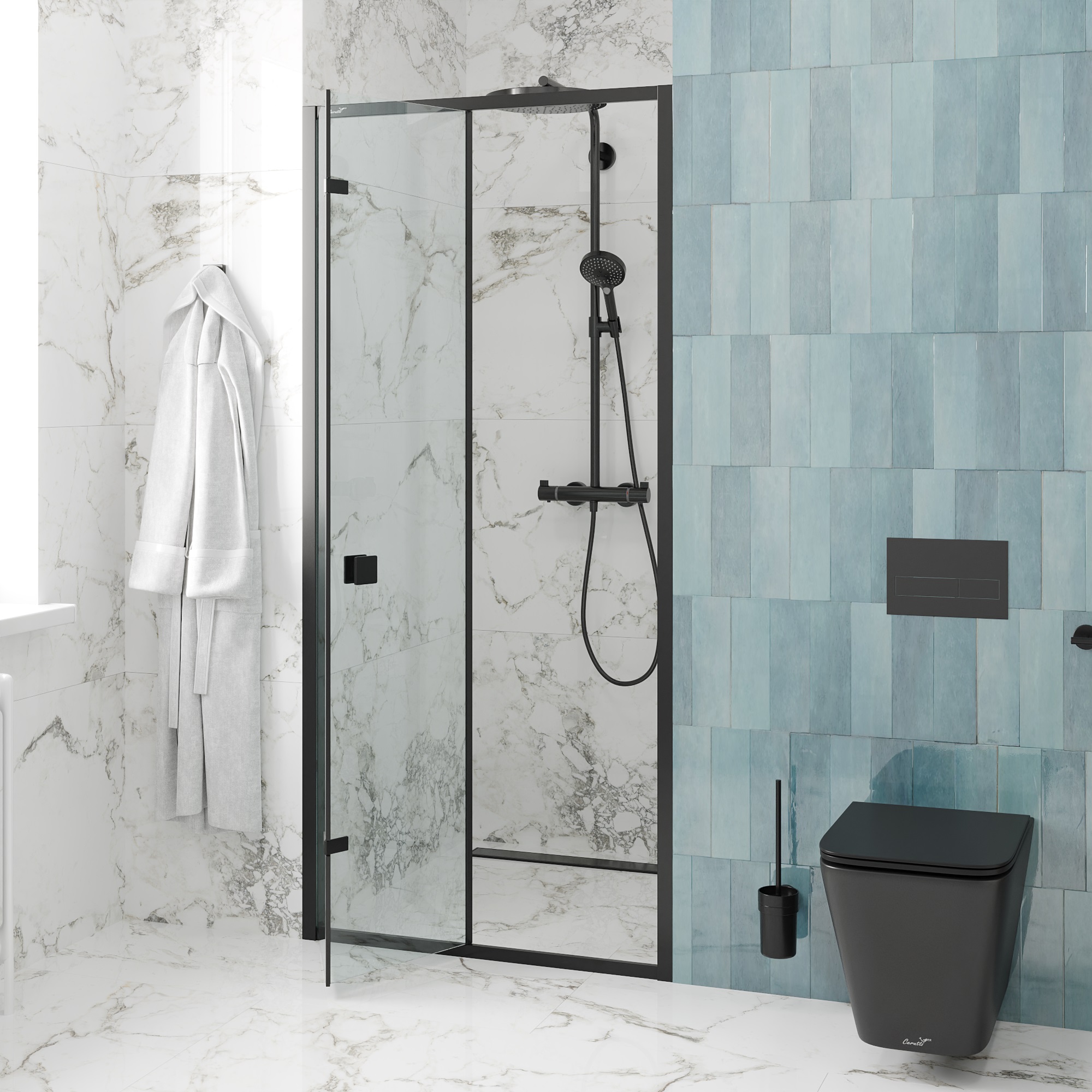 Дверь BELLA D91B душевая в нишу Ceruttispa (90х195)