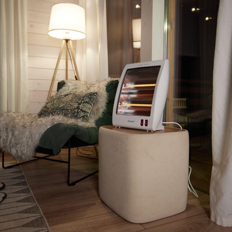 Обогреватель электрический инфракрасный настольный 0.8кВт с кварцевыми трубками Rexant 60-0058