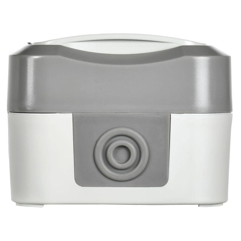 Розетка 1-м ОП TORS TS321 16А IP55 с заземл. защ. шторки с крышкой с иконкой самокат сер./бел. IEK TS-R110-16-55-K41