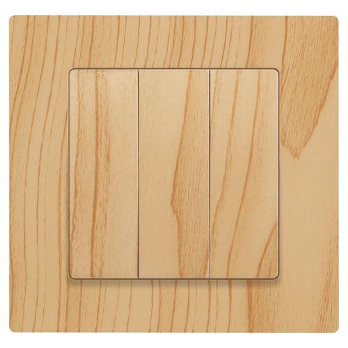 Выключатель 3-кл. СП Accent 6-106-11 10А IP20 250В AL/CU сосна Intro Б0063552