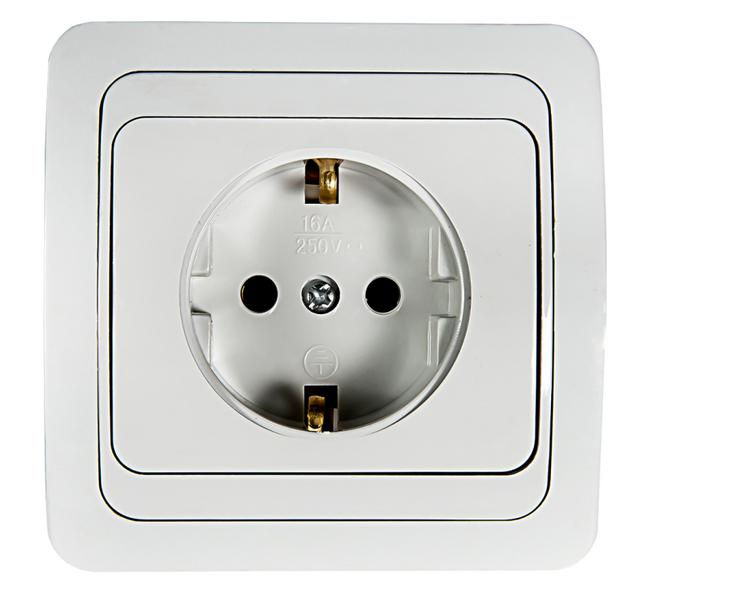 Розетка 1-м CLASSICO с заземл. 2028 бел. ASD / IN HOME 4680005959907