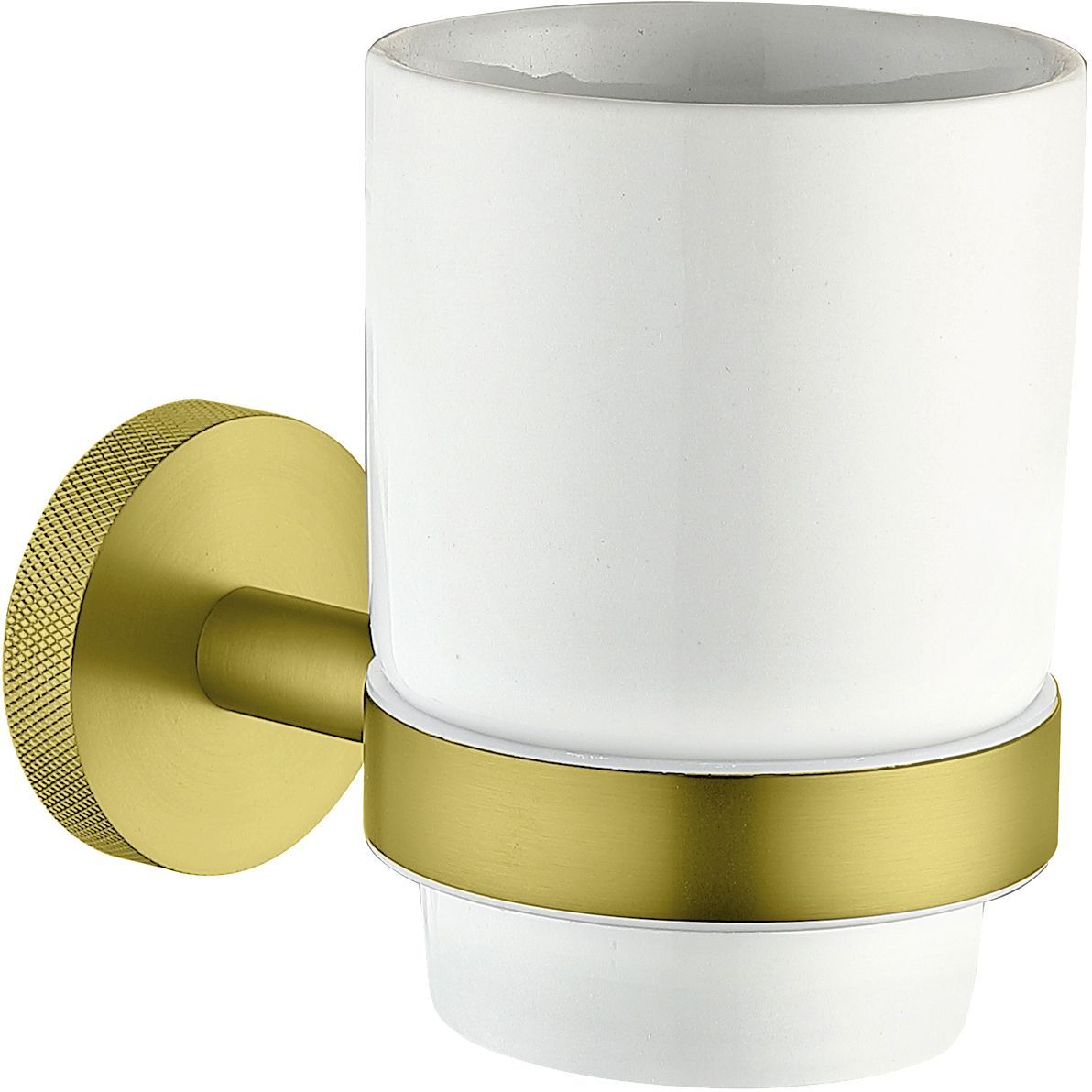 6.31002-GB PRIORITY Стакан, керамика/латунь, белый/браш.золото (330544)