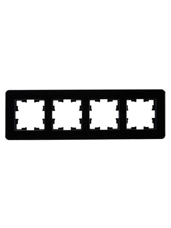 Рамка 4-м BRITE РУ-4-2-Бр стекло черн. RE IEK BR-M42-G-41-K02