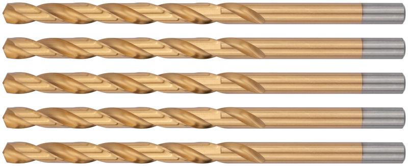 Сверло HSS по металлу удлиненные титановое покрытие 10.0х184мм (уп.5шт) FIT 34300