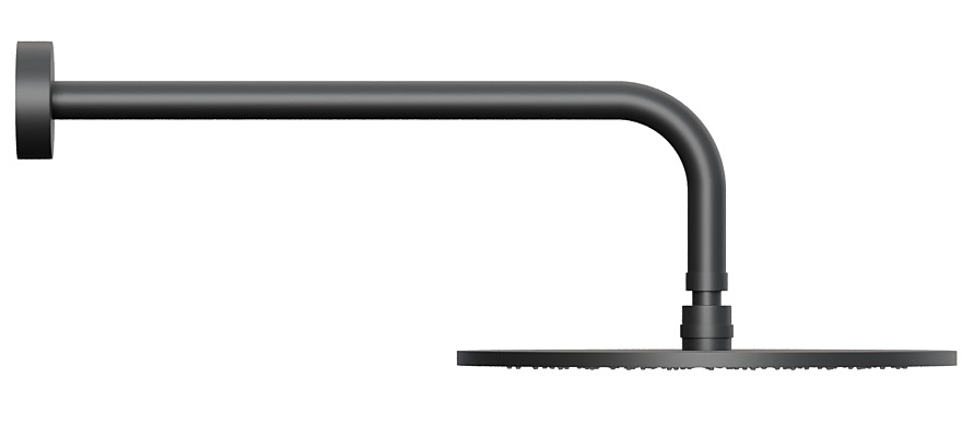 Верхний душ d.225 мод. MASTER, антикальций, кругл.черный матовый