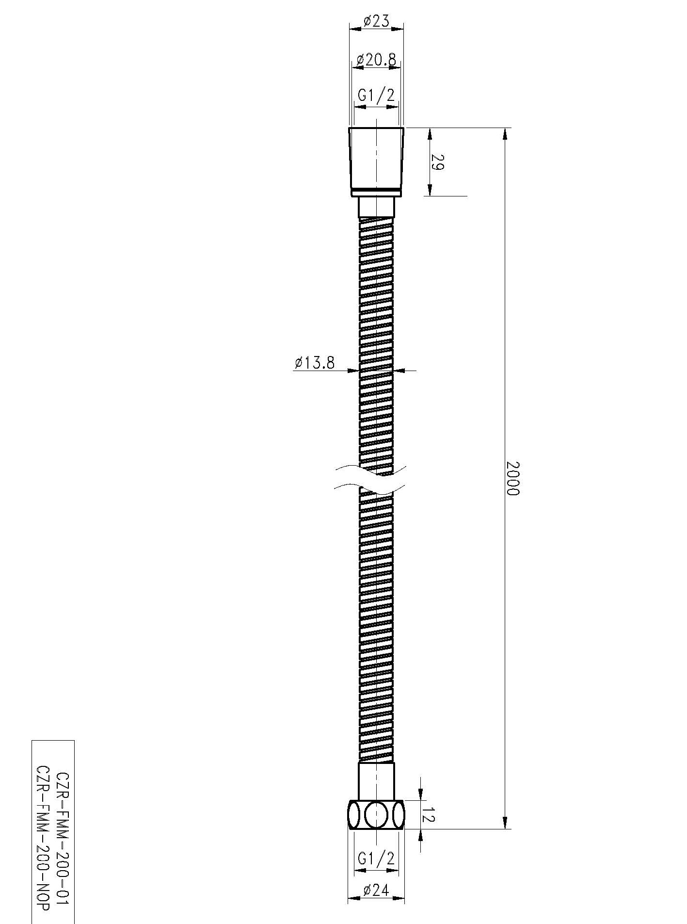 Гибкий шланг CEZARES CZR-FMM-200-NOP