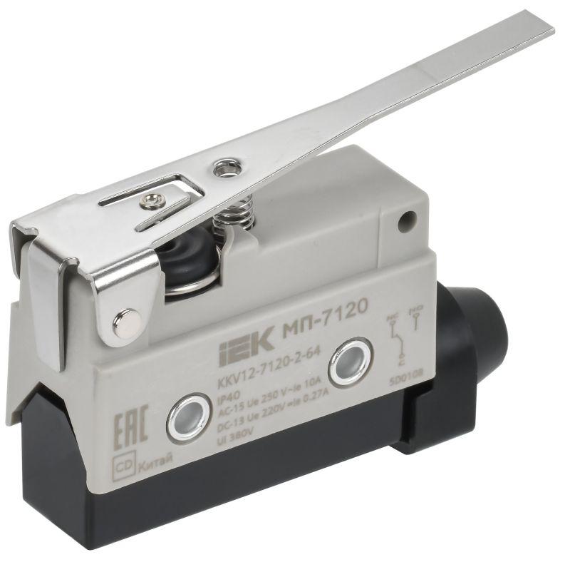 Микропереключатель концевой МП-7120 IP40 рычаг IEK KKV12-7120-2-64