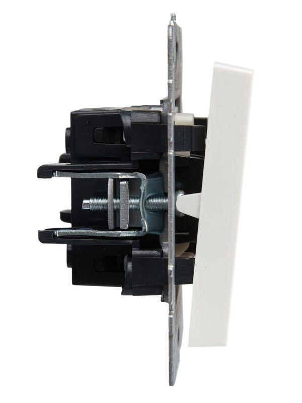 Выключатель проходной 1-кл. СП BRITE ВС10-1-7-БрБ 10А с индик. механизм бел. IEK BR-V12-1-10-K01