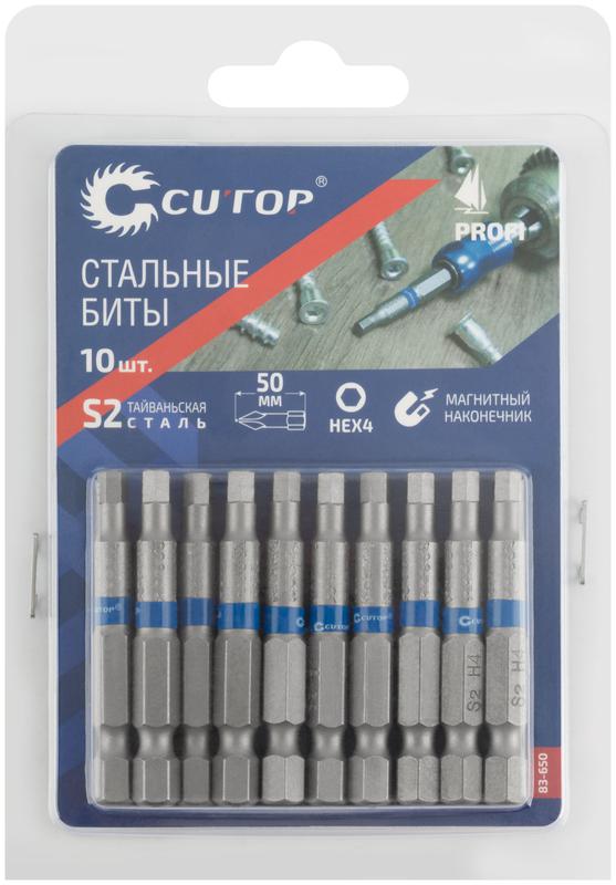 Бита стальная Profi HEX4 50мм (уп.10шт) Cutop 83-650