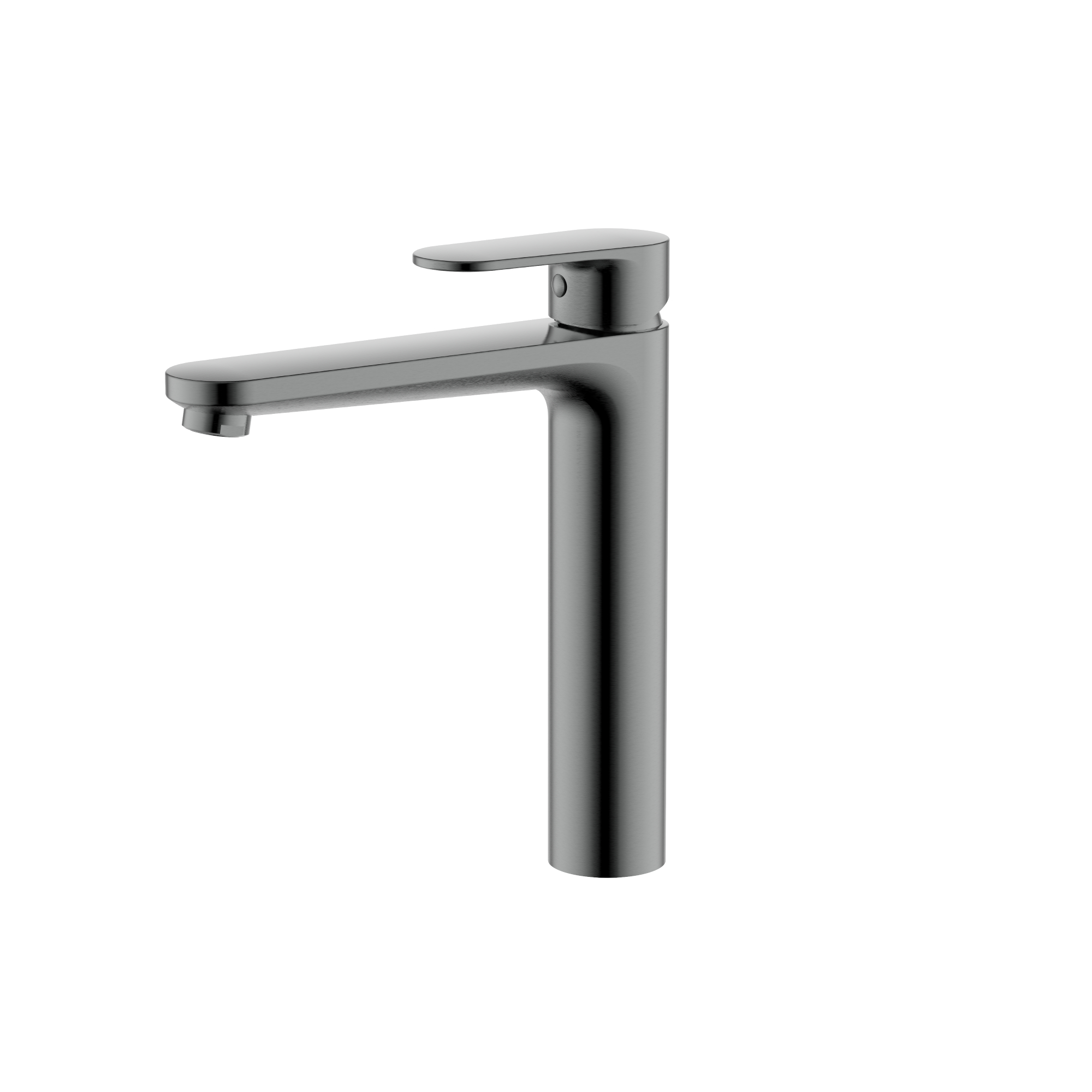 Смеситель Aquatek НИКА для раковины высокий 190 без донного клапана AQ1804BGM оружейная сталь