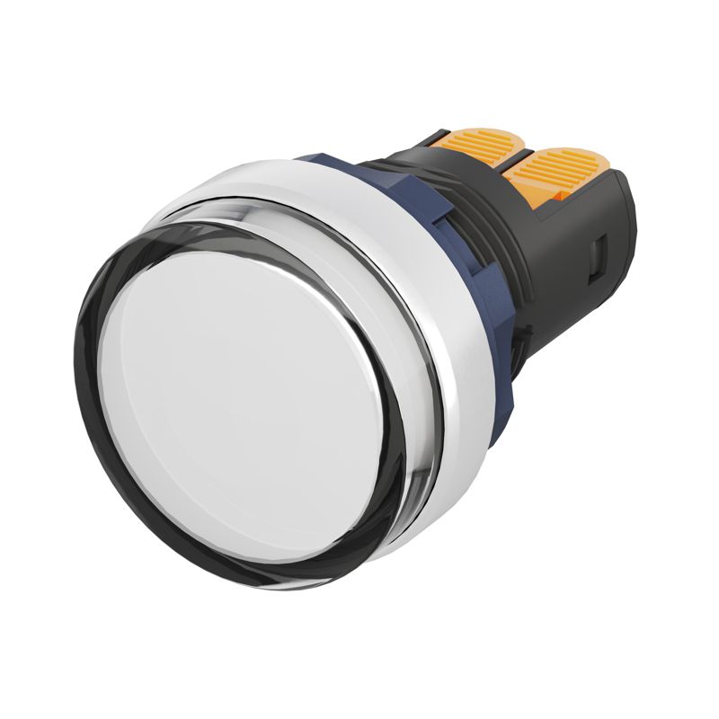 Индикатор сигнальный со встроен. диодом 9-24В зажим Plug-In алюм. бел. DKC M22L-F24WAP