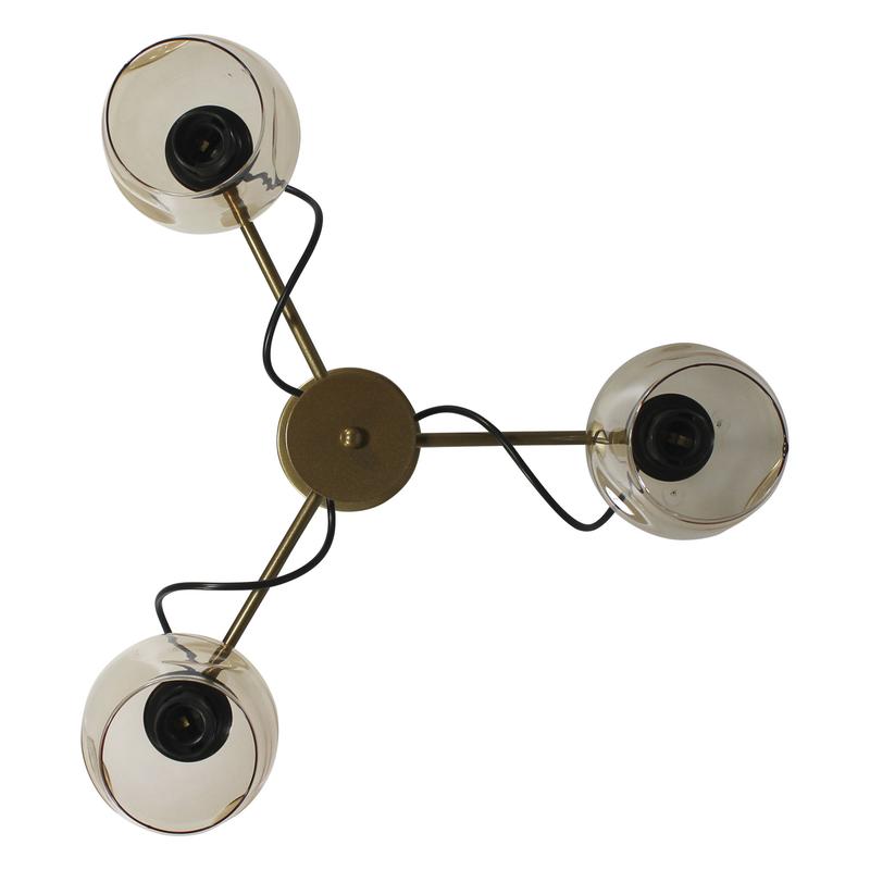 Светильник "Мирра" 131 (плафон 8268) НСБ 01-3х60-228 Е27 (ИМ) потолочный зол. Элетех 1005405270