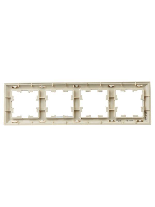 Рамка 4-м BRITE РУ-4-Бр беж./жемчуж. IEK BR-M42-12-1-K10