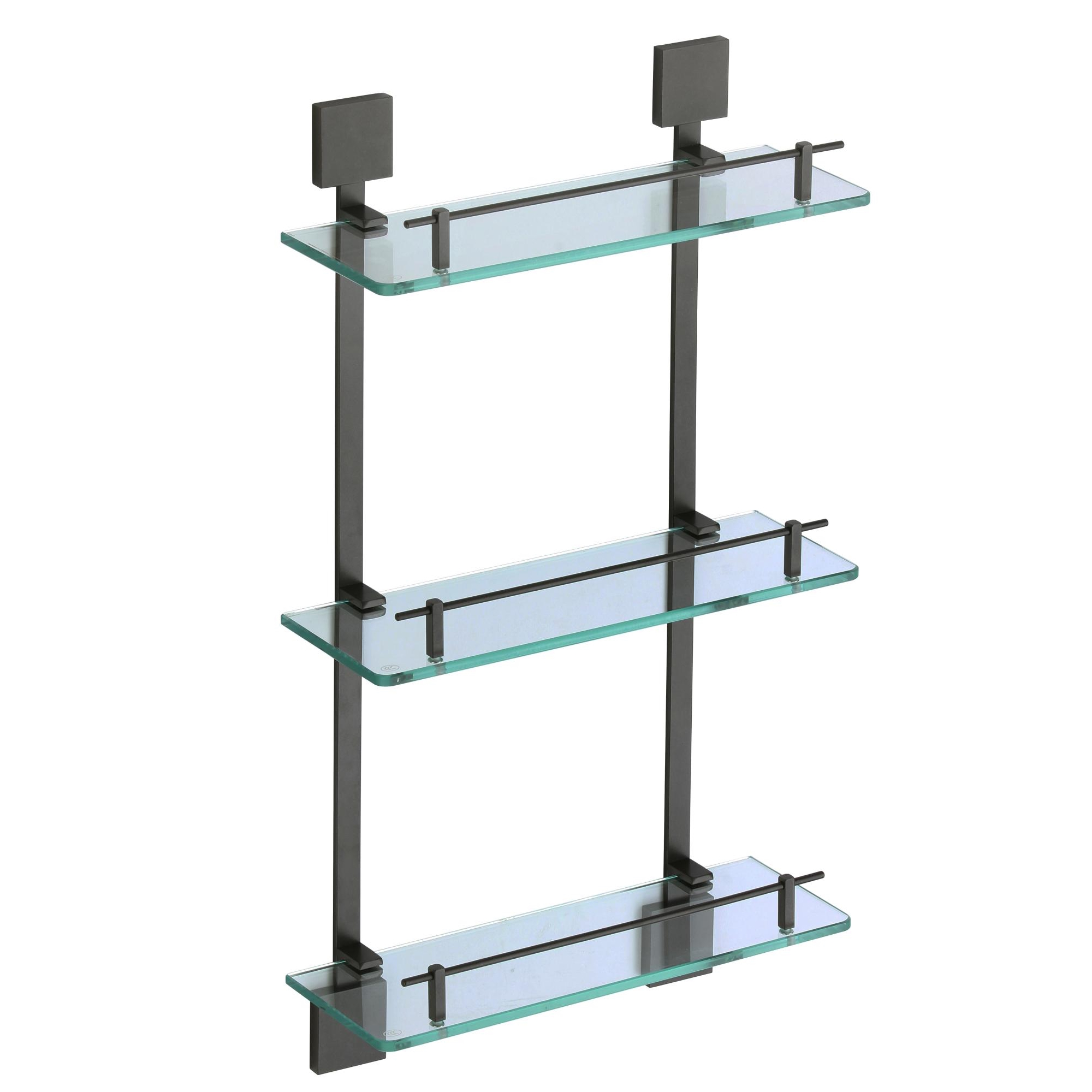 Полка стеклянная Savol S-06522H-3, черный