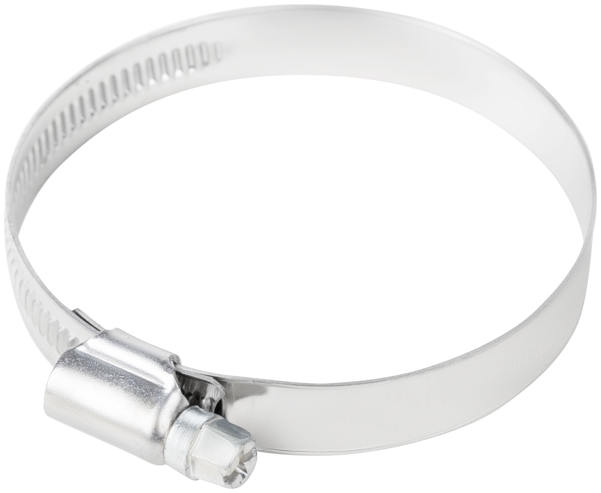 Хомут обжимной накатной, ширина 12 мм, нерж.сталь  50-70 мм