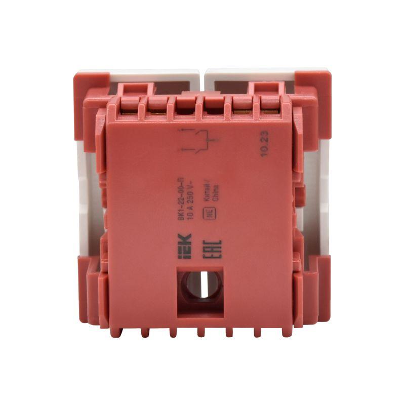 Выключатель 2-кл. 2мод. СП 10А IP20 ВК1-22-00-П бел. PRIMER IEK CKK-40D-VD2-K01