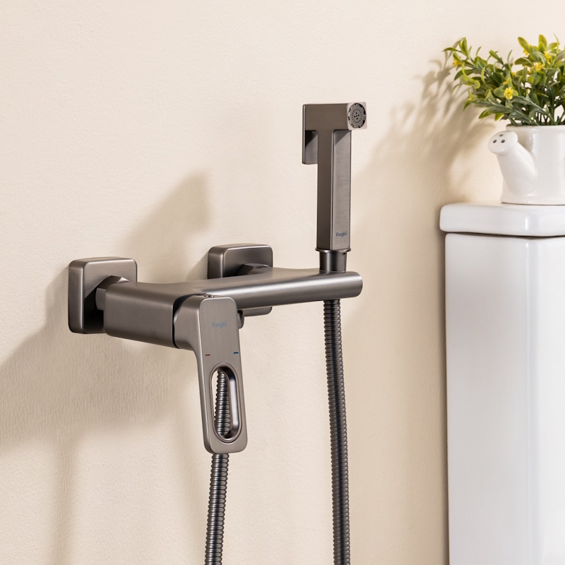 Гигиенический душ со смесителем Raglo R51.51.09, графит