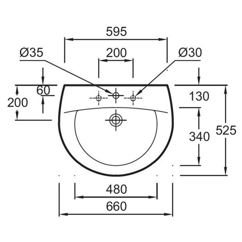 Раковина Jacob Delafon Patio E1998G-00 66 см