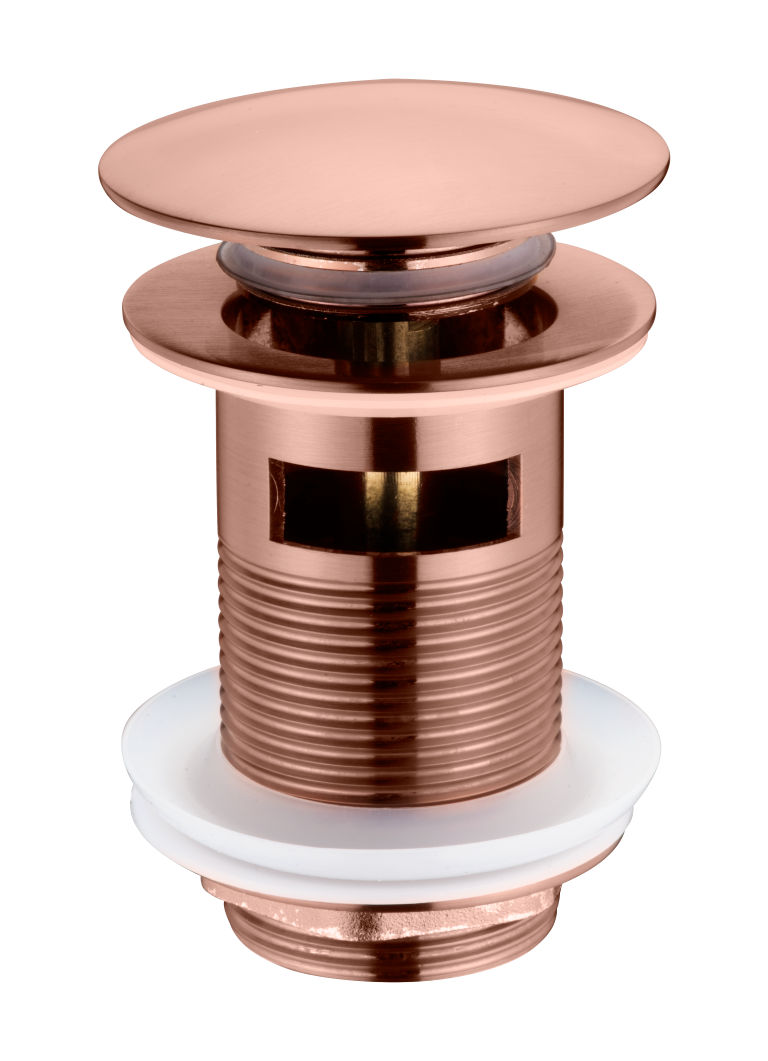 Слив для раковины, автомат(клик-клак) COPPER BRUSHED c переливом