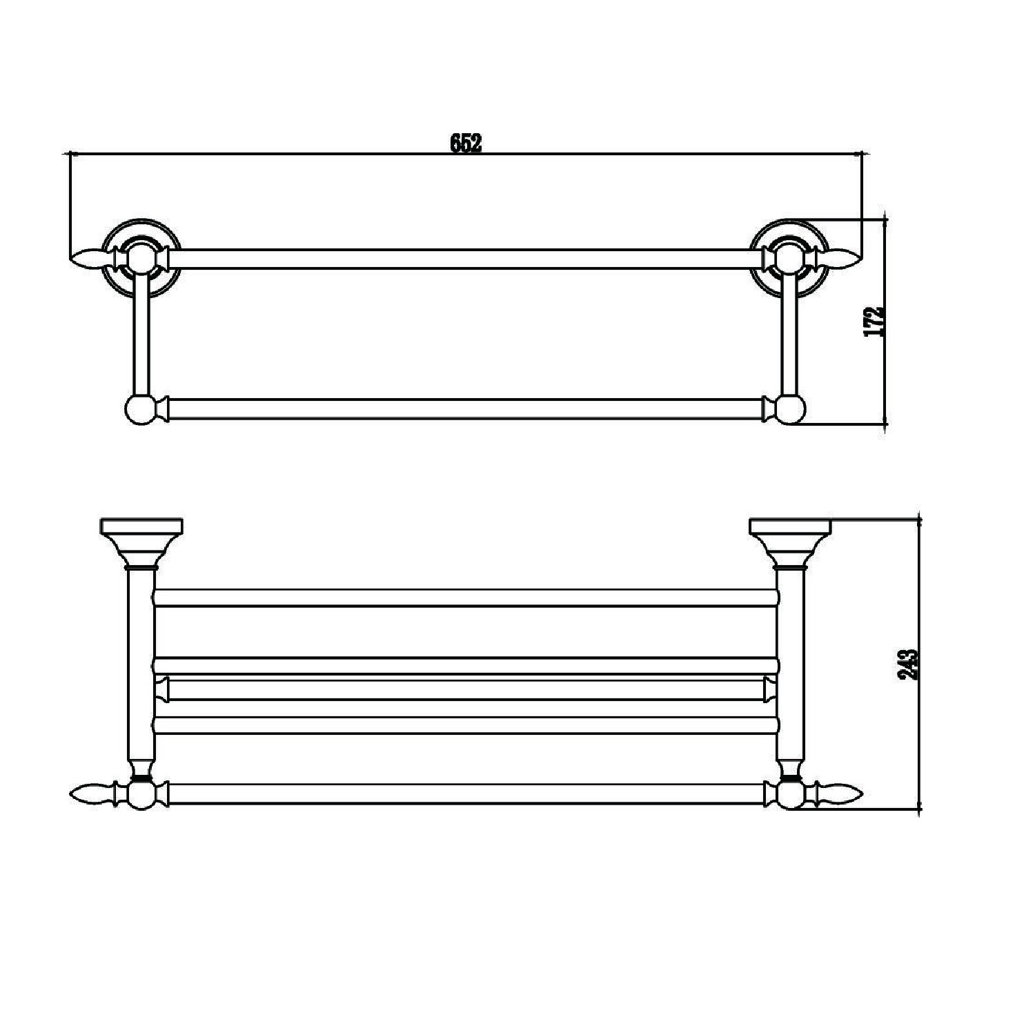 Полка для полотенец Savol S-06845B, золото
