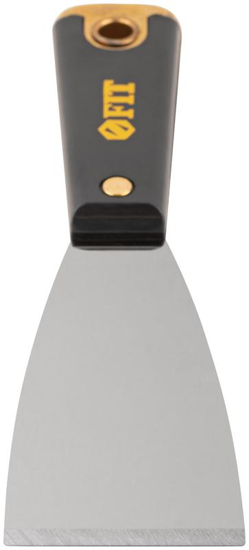 Шпатель для удаления ржавчины профи толщ. лезвия 1мм пластик. ручка сметал. бойком 2дюйм (50мм) FIT 06390