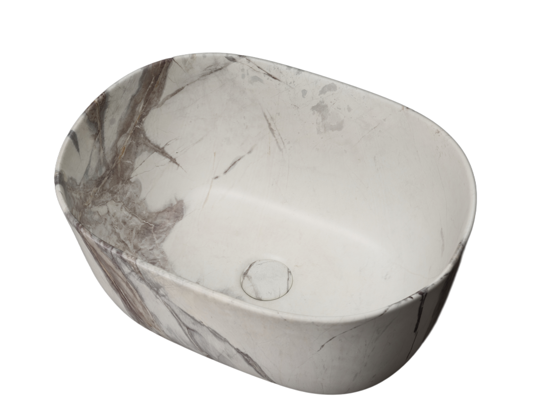 Раковина Gid Mnc9302 54481 накладная под камень матовая 45x32x22