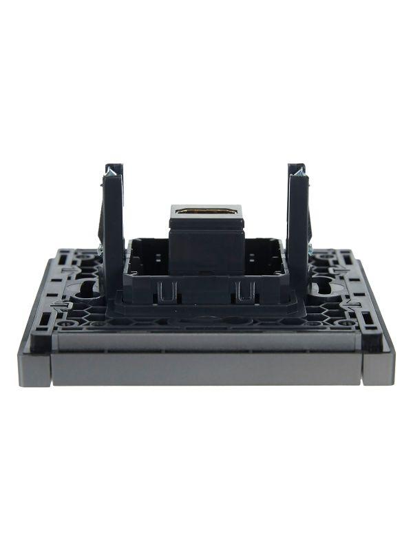 Розетка HDMI FORTE&PIANO FP540 сталь IEK FP-H10-K46