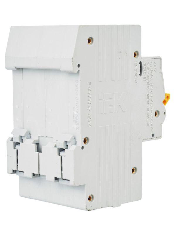 Выключатель автоматический дифференциального тока 2п C 50А 30мА тип AC 4.5кА АД-12 KARAT IEK MAD10-2-050-C-030