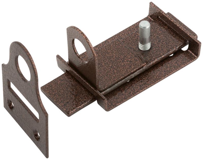 Засов накладной с проушинами медь 66675