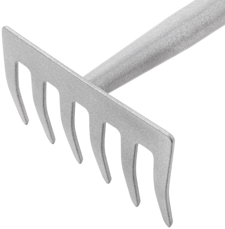 Грабли мини 6 зубьев с ручкой цельнометал. 76850