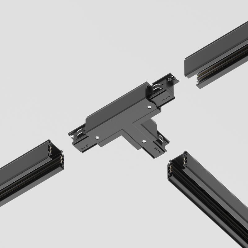 Коннектор Т-образный прав. Trinity черн. Voltega TRA-VGL005CT-31B-R