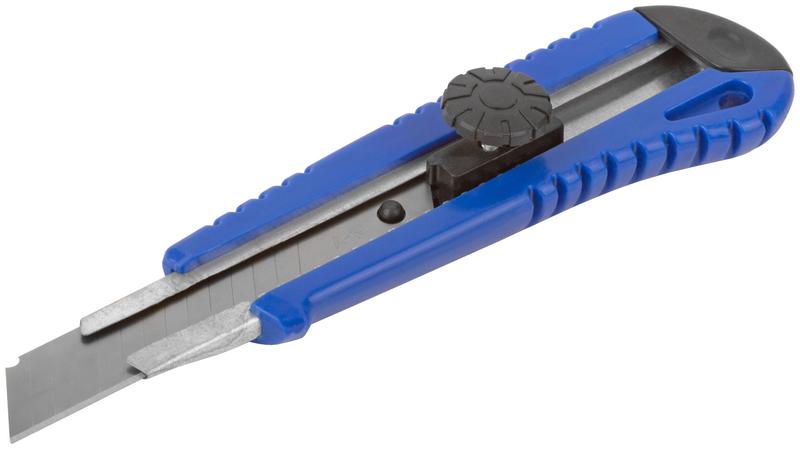 Нож технический пластиковый 18мм вращающийся прижим MOS 10196М