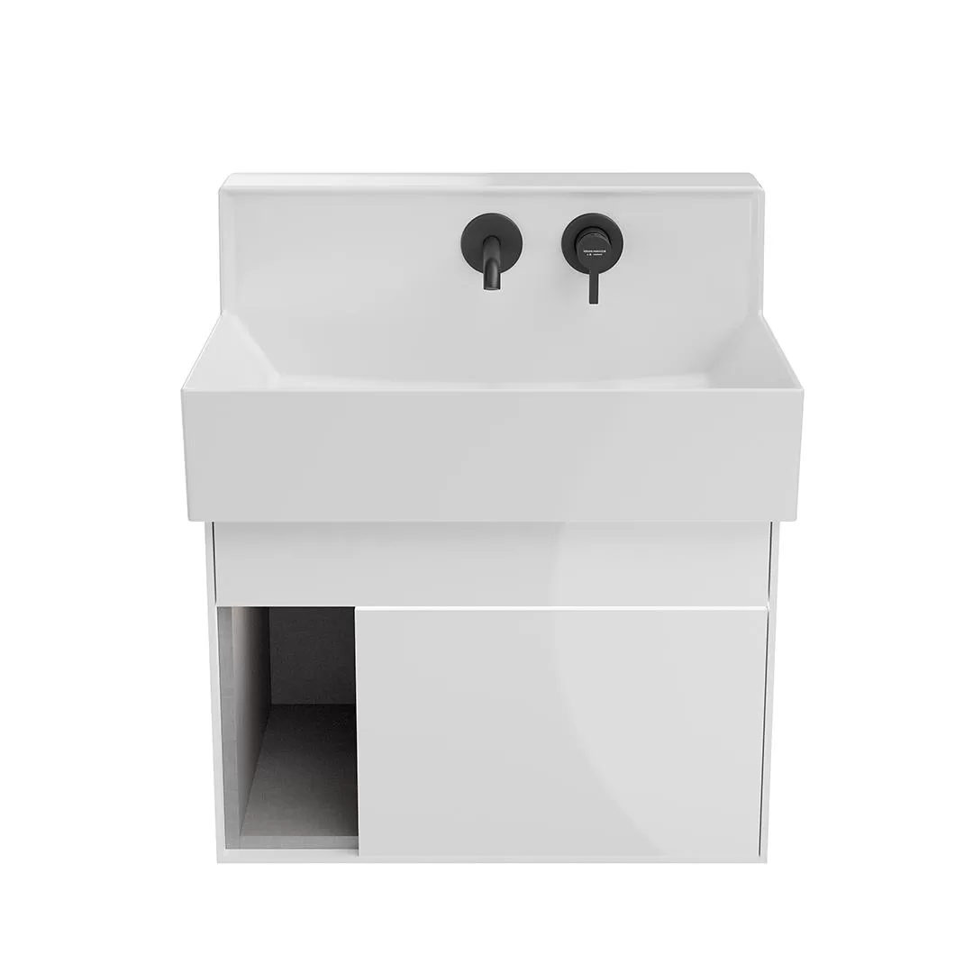 Тумба LOGICA M подвесная 2 выдвижных ящика 65, белоснежный