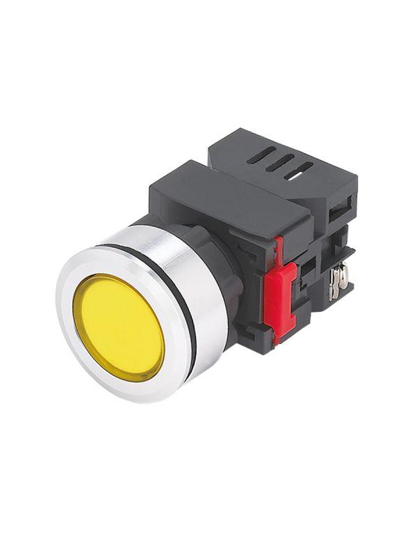 Лампа индикаторная ЛС-30-Ж-2-24-65У1 светодиодная матрица d30мм 24В AC/DC IP65 желт. Электротехник ET016978