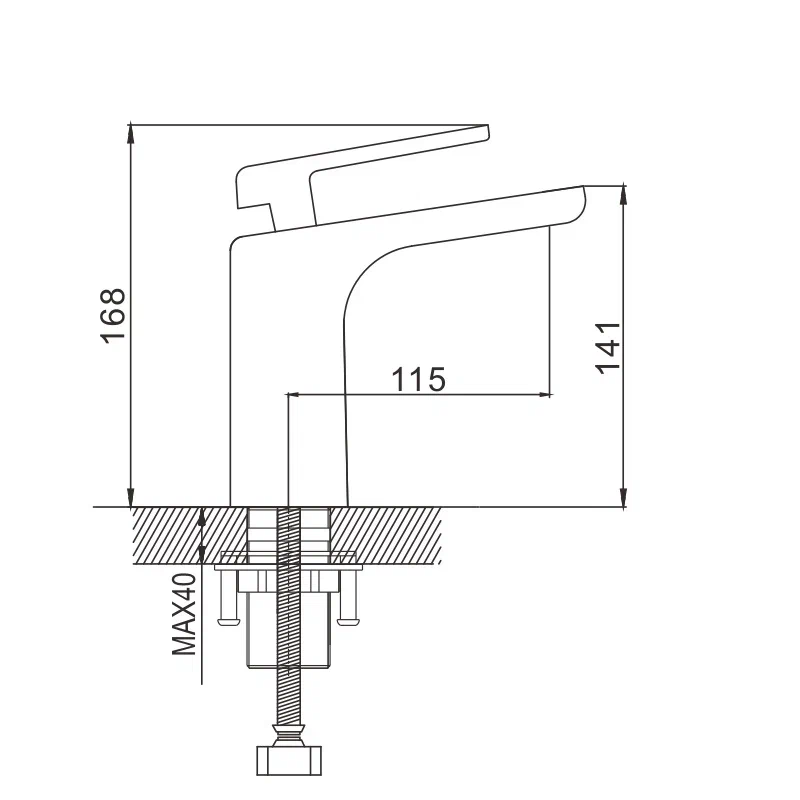Смеситель для раковины Rose R14F R1401F, белый/хром