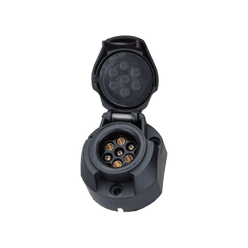 Розетка фаркопа 12В 7 контактов пластик Rexant 16-0321