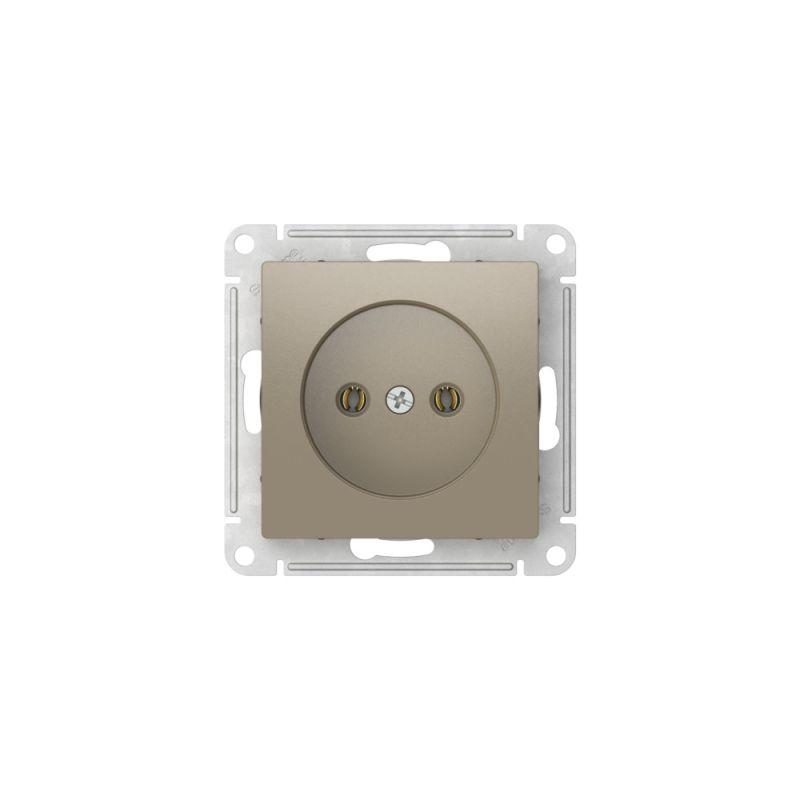 Розетка AtlasDesign 16А без заземл. без шторок быстрозажим. клем. механизм шампань SE ATN000541S