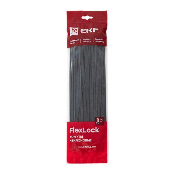 Хомут P6.6 3.6х300 FlexLock стандартный черн. (уп.100шт) PROxima EKF plc-fl-ctsb-3.6x300