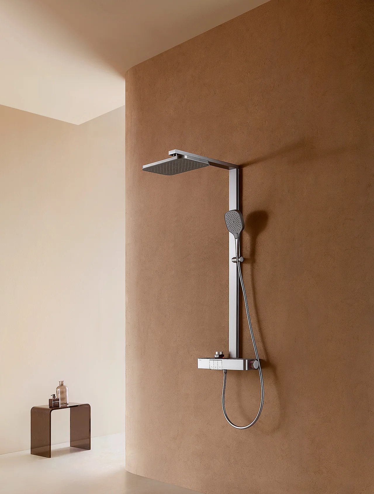 Душевая система Arrow AMG13GH872GG, 320*230 мм с термостатом, серый