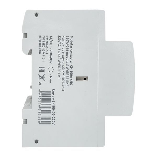 Контактор модульный КМ 100А 4NO 230В AC (6 мод.) AVERES EKF km-av-6-100-40-230V