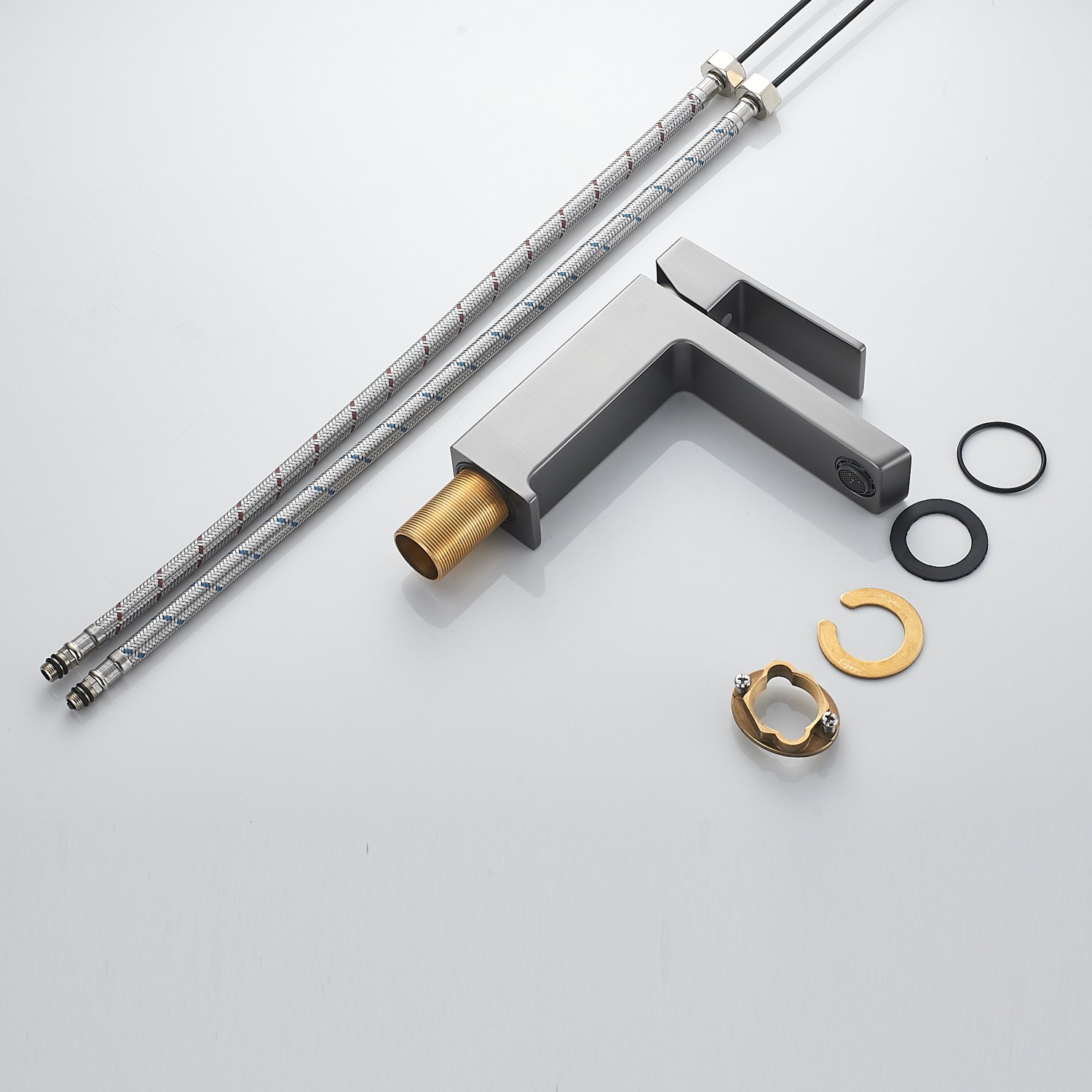 Смеситель для раковины Rose R1801T-1, оружейная сталь